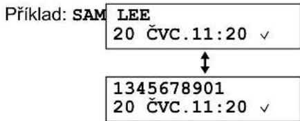 Příklad: SAM LEE 20 ČVC.11:20 √ 1345678901 20 ČVC.11:20 √