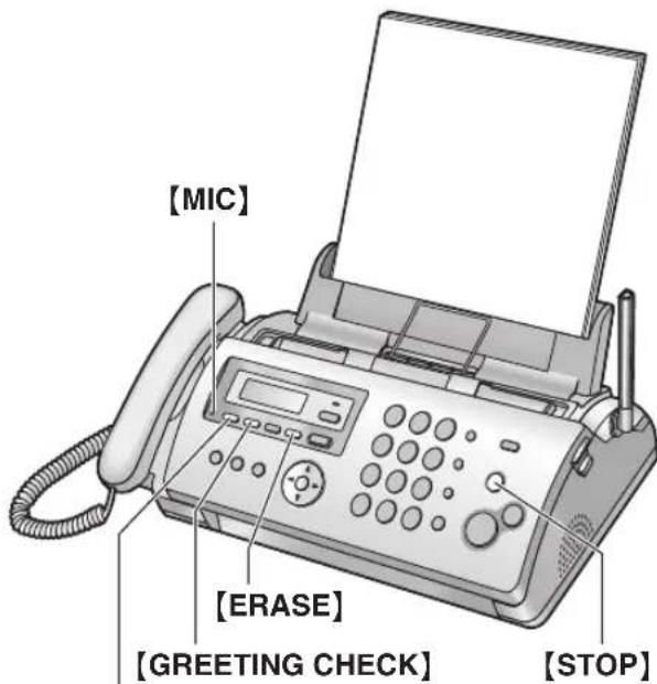 PANASONIC KX-FC258CE - Záznam vlastní uvítací zprávy - 1