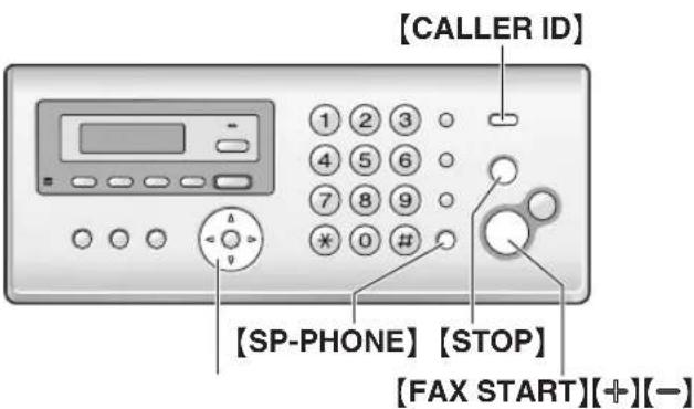 [CALLER ID] ① ② ③ ④ ⑤ ⑥ ⑦ ⑧ ⑨ * 0 # [SP-PHONE] [STOP] [FAX START][+][-]