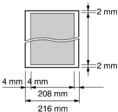 2 mm 2 mm 4 mm 4 mm 208 mm 216 mm