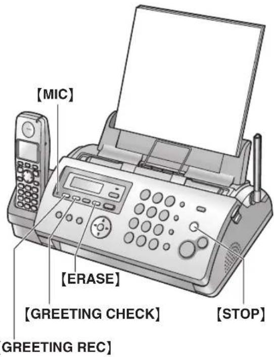 PANASONIC KX-FC228CE - Záznam vlastní uvítací zprávy - 1