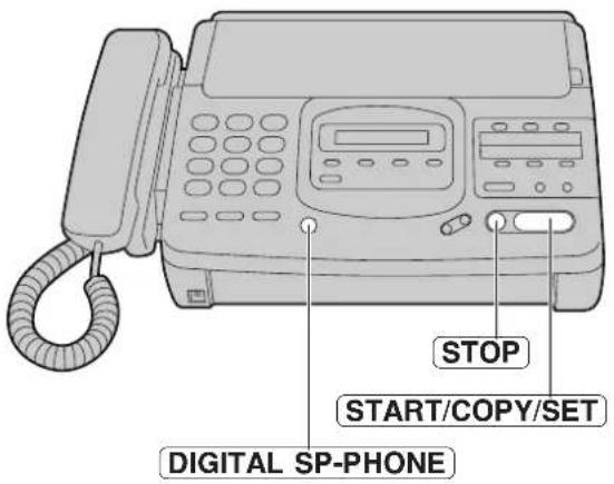 STOP START/COPY/SET DIGITAL SP-PHONE