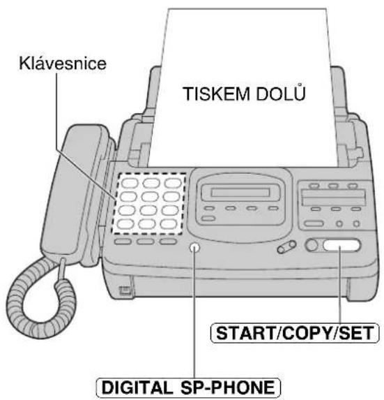 Klávesnice TISKEM DOLÜ START/COPY/SET DIGITAL SP-PHONE