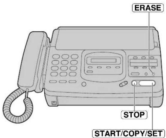 ERASE STOP START/COPY/SET