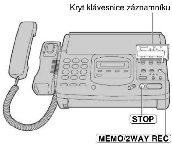Kryt klávesnice záznamníku STOP MEMO/2WAY REC