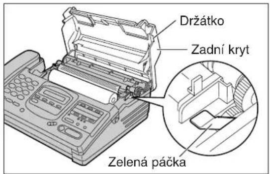Držátko Zadní kryt Zelená páčka