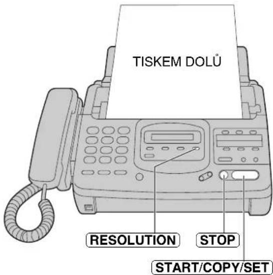 TISKEM DOLÜ RESOLUTION STOP START/COPY/SET
