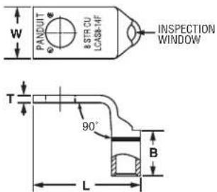 PANDUIT LCA86-14F INSPECTION WINDOW T 90° B L