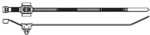 Panduit STS2 - Pan-Ty® Center Mounted Wing Push Mount Ties – Heat Stabilized Nylon 6.6 - 3