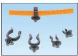 Panduit STS2 - Corrugated Tubing Holder with Push Mount - 1