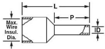 Max. Wire Insul. Dia. L P ID