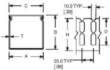 C 10.0 TYP [.39] T B H D A 25.0 TYP [.98]