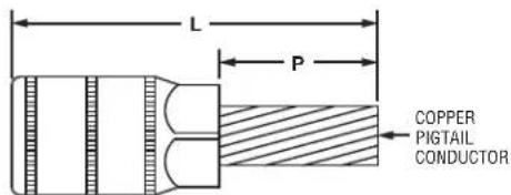 L P COPPER PIGTAIL CONDUCTOR