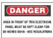 Panduit STS2 - Electrical Hazard Safety Signs - 6