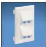 Panduit STS2 - Panduit® NetKey® Snap-On Sloped Keystone Faceplates - 3