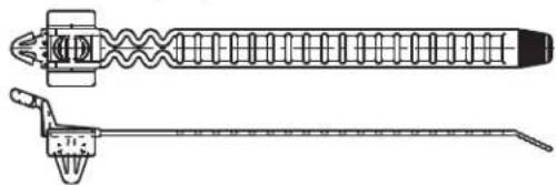 Panduit STS2 - Pan-Ty® Ladder Style Releasable Wing Push Mount Ties – Heat Stabilized Nylon 6.6 - 3