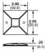 Panduit STS2 - 4-Way Adhesive Backed Cable Tie Mounts - 8