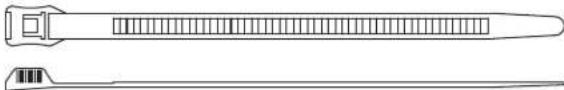 Panduit STS2 - IN-LINE Cable Ties – Weather Resistant Nylon 6.6 - 4