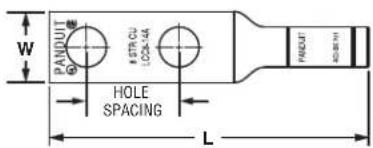 PANDUT 1.570 CU LCA-44 HOLE SPACING PRELUT R28-W1 W L