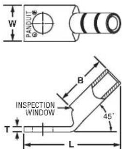 W PANDUIT B INSPECTION WINDOW T L 45°
