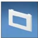 Panduit STS2 - Pan-Way® Classic Series Snap-On Faceplates for Communication/Power - 2