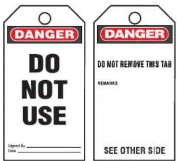 DANGER DO NOT USE Signed By Date DANGER DO NOT REMOVE THIS TAB REMARKS SEE OTHER SIDE