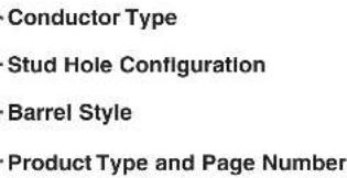 Conductor Type Stud Hole Configuration Barrel Style Product Type and Page Number