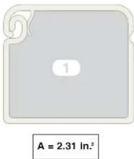 A = 2.31 in.²