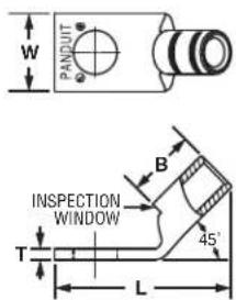 PANDUT W INSPECTION WINDOW T B 45° L