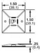 Panduit STS2 - 4-Way Adhesive Backed Cable Tie Mounts - 7