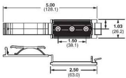 5.00 (128.1) 1.03 (26.2) 1.50 (38.1) 2.50 (63.0)
