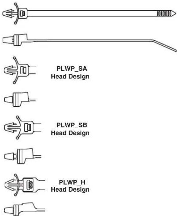 PLWP_SA Head Design PLWP_SB Head Design PLWP_H Head Design