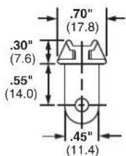 .70" (17.8) .30" (7.6) .55" (14.0) .45" (11.4)