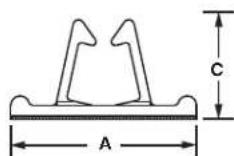 Panduit STS2 - Vertical Cord Clips - 3