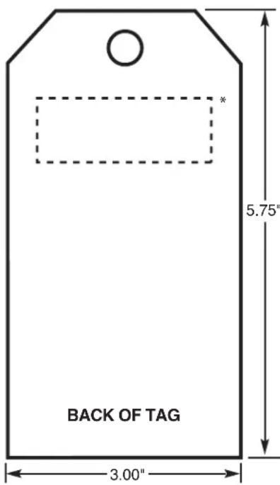 BACK OF TAG 3.00" 5.75"