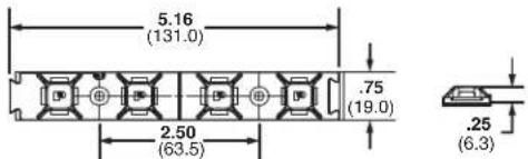 5.16 (131.0) .75 (19.0) 2.50 (63.5) .25 (6.3)