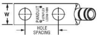 W PANDUIT ® STR-VLEX LOCOM-10BH HOLE SPACING