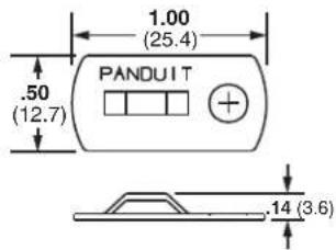 1.00 (25.4) .50 (12.7) PANDUIT .14 (3.6)