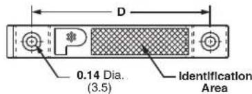 D 0.14 Dia. (3.5) Identification Area