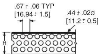 .67 ± .06 TYP [16.94 ± 1.5] .44 ± .02σ [11.2 ± 0.5] H