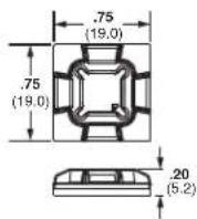 Panduit STS2 - Super-Grip™ Adhesive Backed Cable Tie Mounts - 2