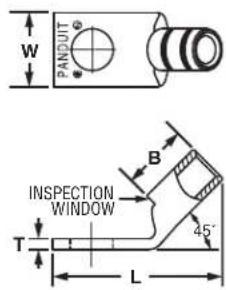 PANDUIT W INSPECTION WINDOW T B 45° L