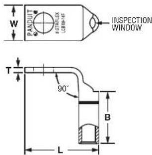INSPECTION WINDOW W PANPUT R. OILLEX CUBIN-WF T 90° B L