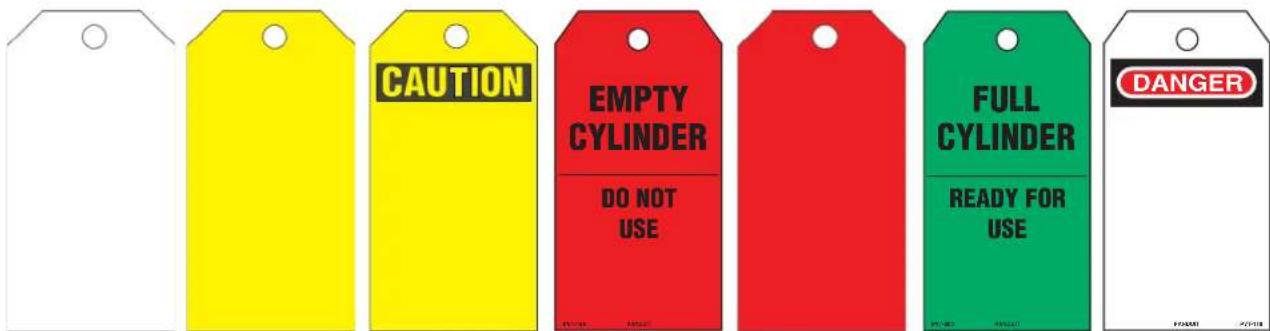CAUTION EMPTY CYLINDER DO NOT USE FULL CYLINDER READY FOR USE DANGER