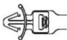 Panduit STS2 - Pan-Ty® Releasable Wing Push Mount Ties - 9