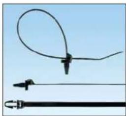 Panduit STS2 - Dome-Top® Barb Ty Push Mount Ties – Weather Resistant Nylon 6.6 - 1