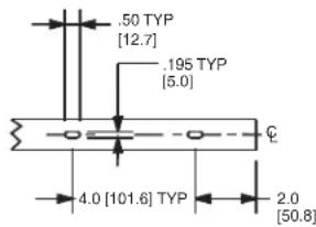 .50 TYP [12.7] .195 TYP [5.0] 4.0 [101.6] TYP 2.0 [50.8]