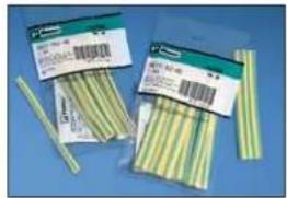 Panduit STS2 - Heat Shrink in 6 Inch Pieces; Yellow/Green Stripe, Multiple Diameters - 1