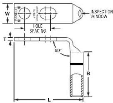 PANDU W HOLE SPACING INSPECTION WINDOW T 90° B L