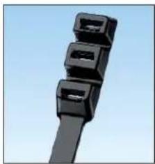 Panduit STS2 - Pan-Ty® Triple Loop Cable Tie – Weather Resistant Nylon 6.6 - 1